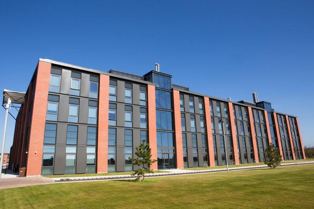 university bay campus, swansea, exterior view
