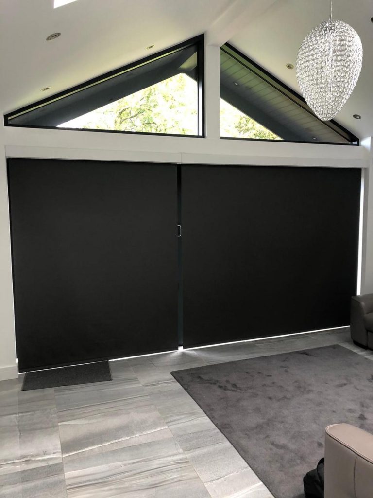 side on view blinds closed