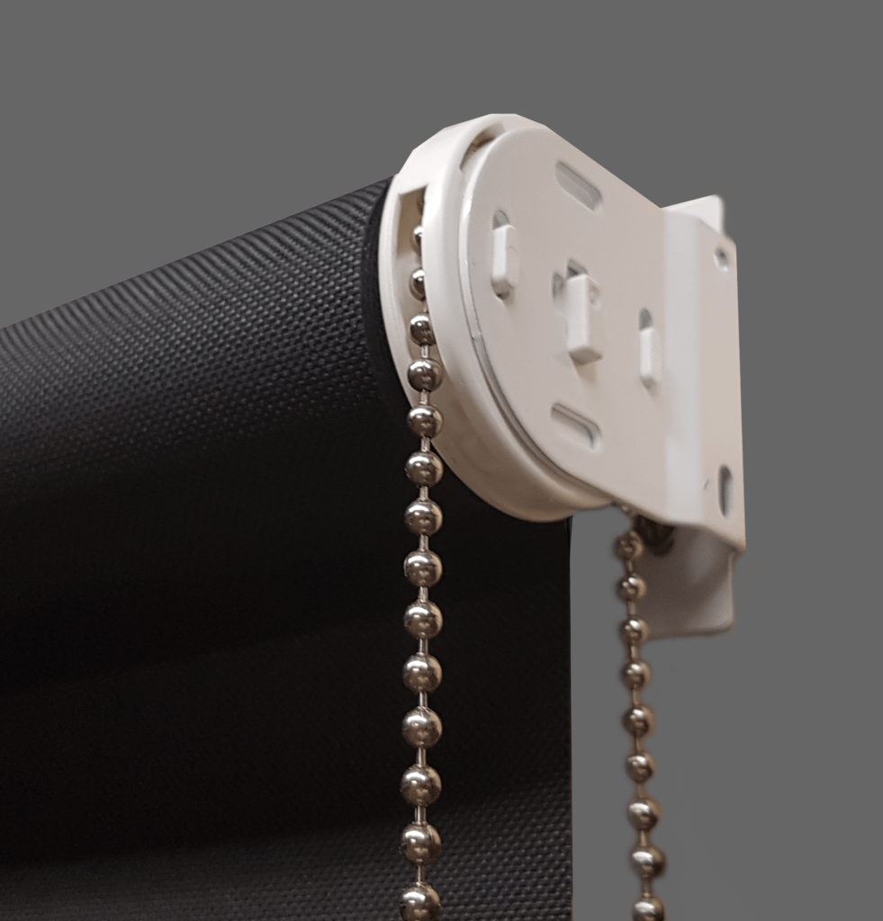 close up of solaris bracket and chain details with dark fabric