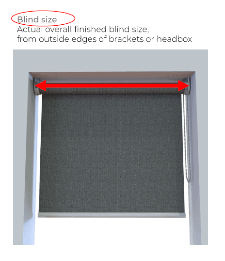 finished blind size compared to reveal size