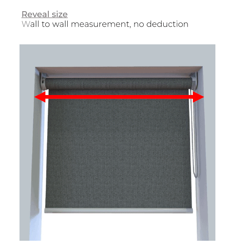 reveal size for blinds explained.