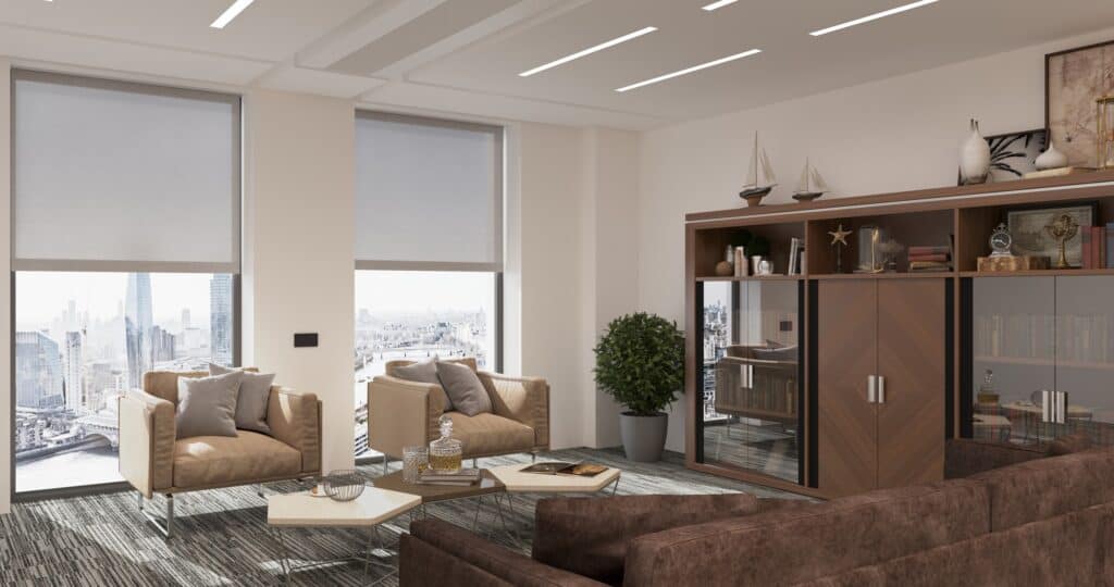 a flat/apartment with umbra blinds installed